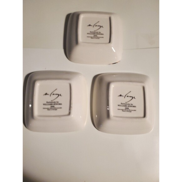 Williams Sonoma GRAND TOUR 5" Bread Dipping Appetizer Bowl Dip 3 Dish Set 2008 - Picture 5 of 6